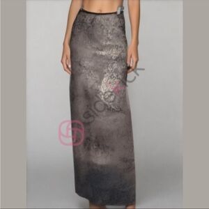 Maria Bianca Nero Floral Paisley Maxi Pencil Skirt Small
